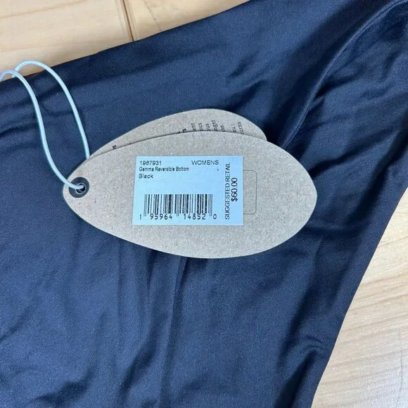 prAna Women's Gemma Reversible Swim Bikini Bottom Black Size L NWT - Picture 2 of 3